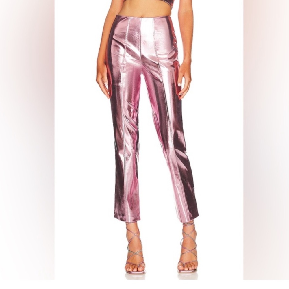 Metallic Pink Song of Style pants from Revolve